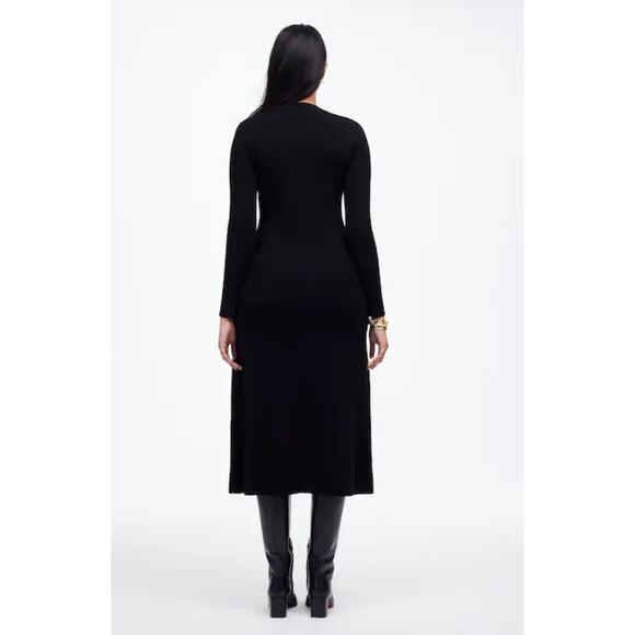 Madewell NWT Women’s Black Merino Wool Maxi Sweater Dress size Small - Picture 8 of 8
